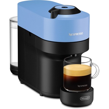 Espressor Nespresso by De'Longhi Vertuo Pop ENV90.A, 1260W, Extractie prin centrifuzie, Conectare telefon, 0.6L, Albastru
