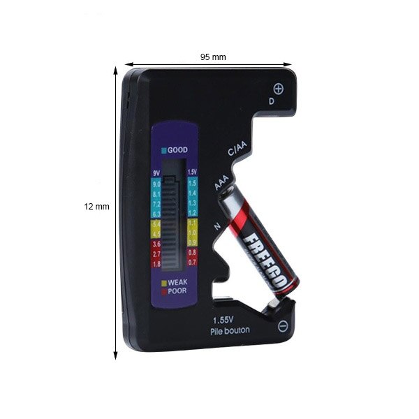 Tester Per Batterie, Lampadine E Fusibili 1,5V - 9V Powertime 633909PT – Garanzia A Vita