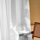 Set perdea tip tesatura in cu rejansa transparenta cu ate pentru galerie, Santo Domingo, Madison, 300x195 cm, Alb, 2 buc