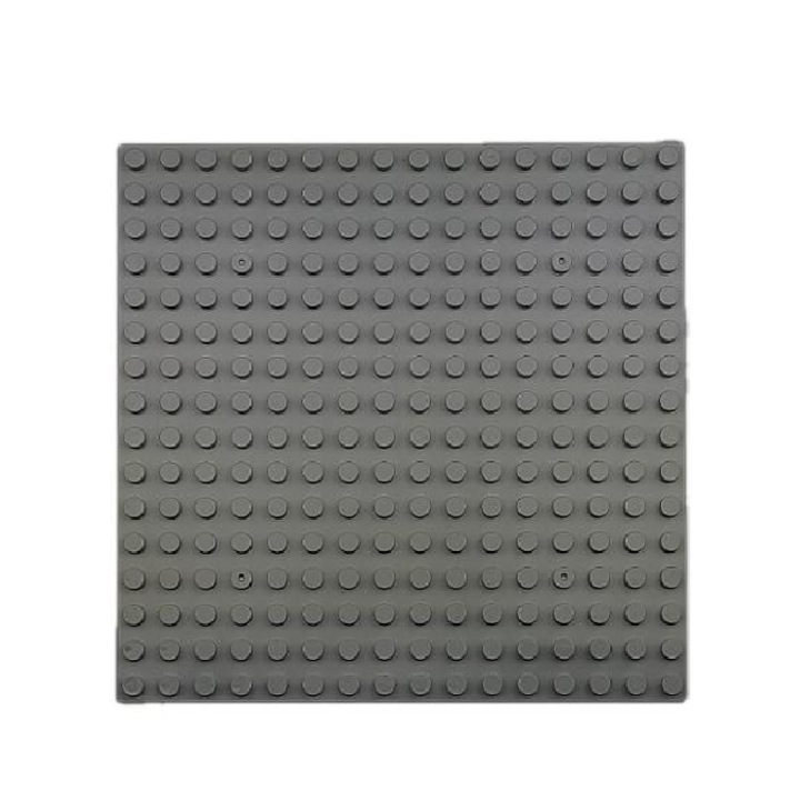 Placa pentru constructie, 32X32 PIN, 25,5X25,5 CM, Plastic, Gri inchis