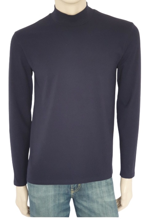 Bluza Barbati tip Maleta cu Guler Inalt, Knox, B4005, Bleumarin