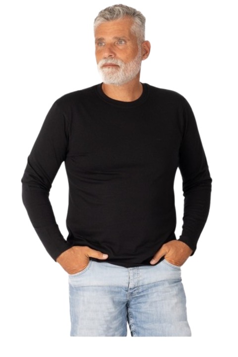 Bluza Barbati Clasica cu Banda de Intarire la Umar, Knox, B4001, Negru