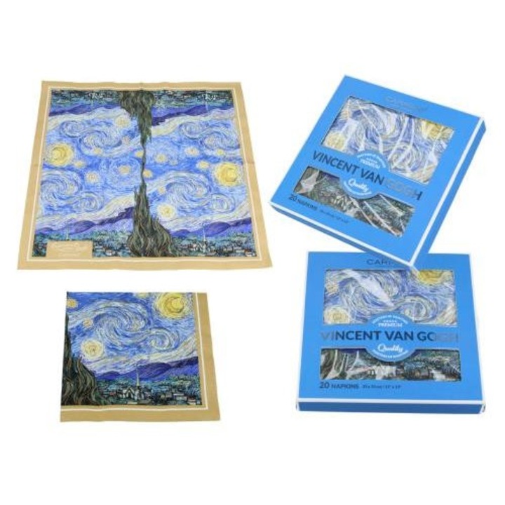 Papírszalvéta 33x33cm,20db-os, Van Gogh: Csillagos éj