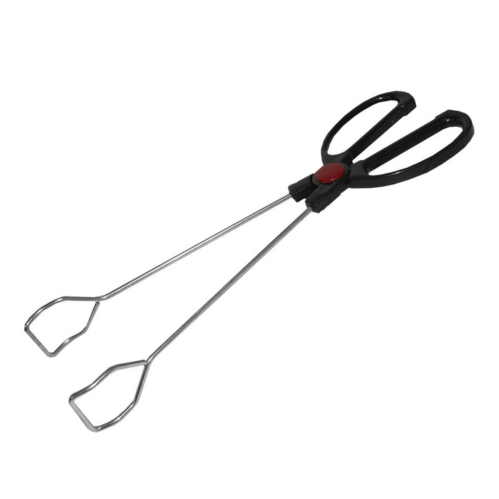 Cleste pentru grill, inox, cu maner plastic, 30 cm