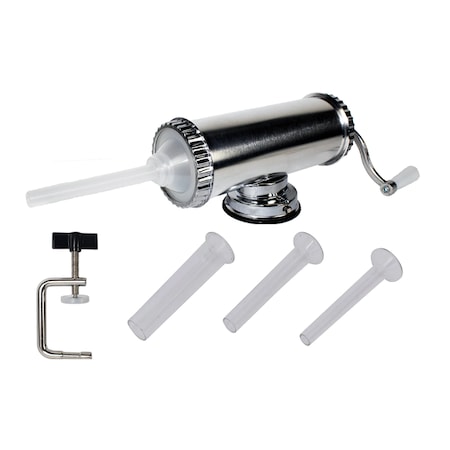 Aparat de umplut Carnati, 2.5 kg, Inox alimentar, Orizontal, 3 palnii, Vanessa