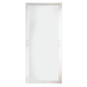 Oglinda de perete, podea, vintage, alb antichizat, 162x72cm