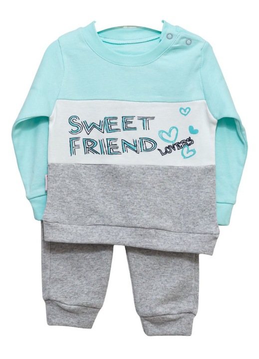 Set compleu copii Sweet Friend, Motat, Bumbac, Bluemarin, Bleumarin