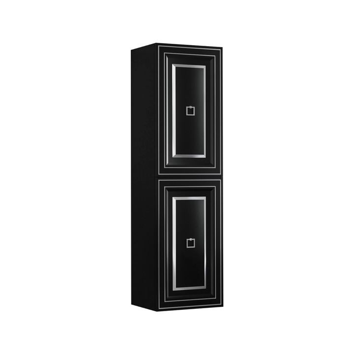 Стенен шкаф Orka Style 40 x 138 см, черно-сребрист