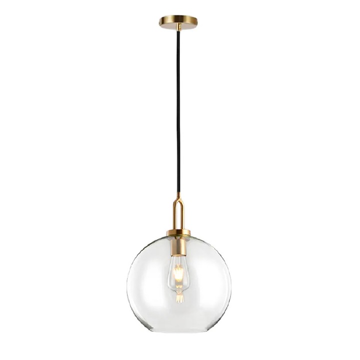 Pendul Suspendabil Sticla transparenta 1 Sursa E27 40W 25 cm