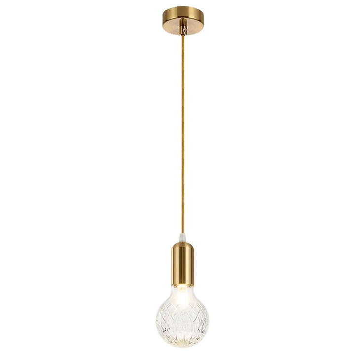 Pendul Suspendabil Retro Unic Metal Gold 1 Sursa G9 40W 90x200 mm
