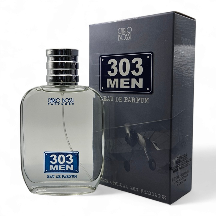 Apa de parfum, Carlo Bossi, 303 MEN, pentru barbati, fructat, Lemnos, 100ml