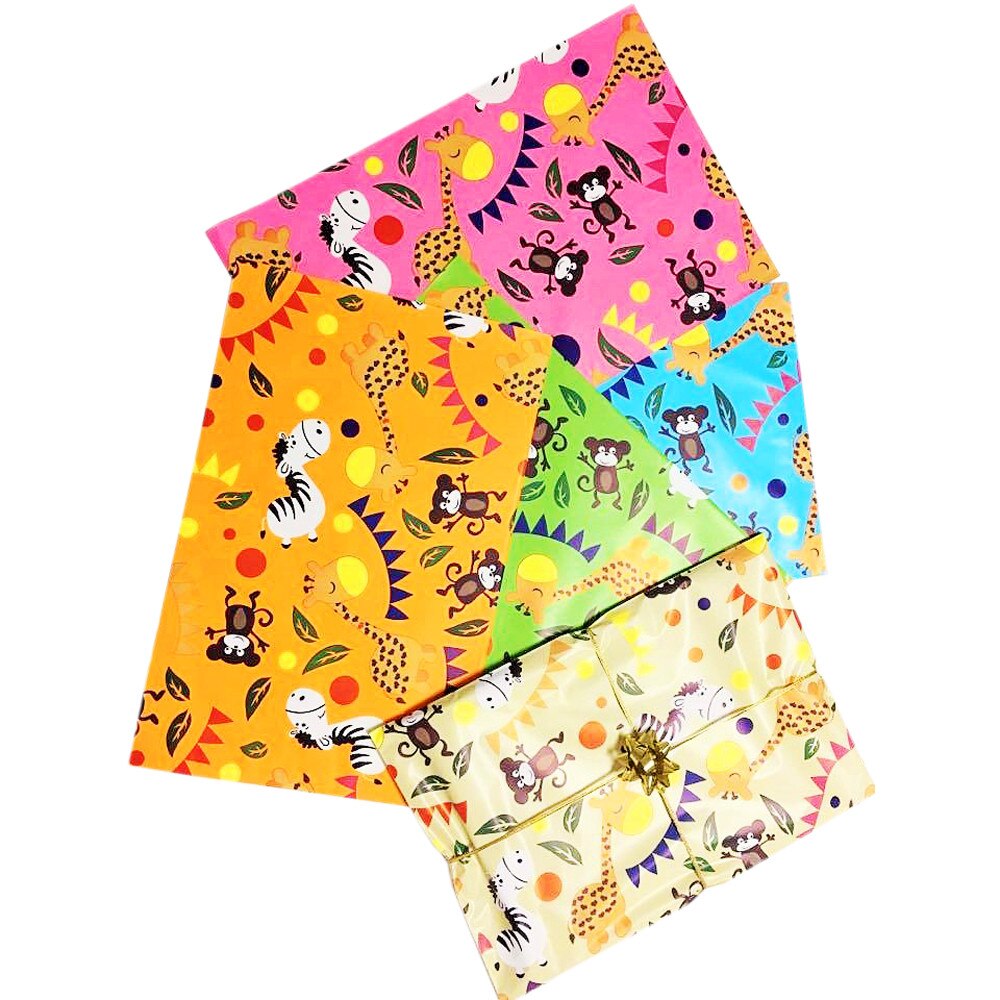 Plic ambalaj cadou animalute safari - 25 x 40 cm, Radar, set 5 buc