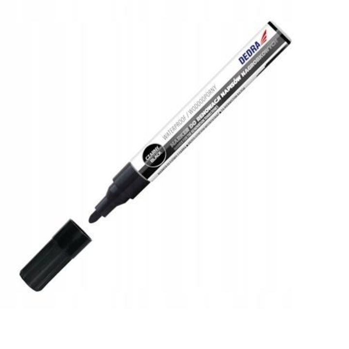 Marker pentru renovarea pietrelor funerare, 2.5 mm, negru, Dedra