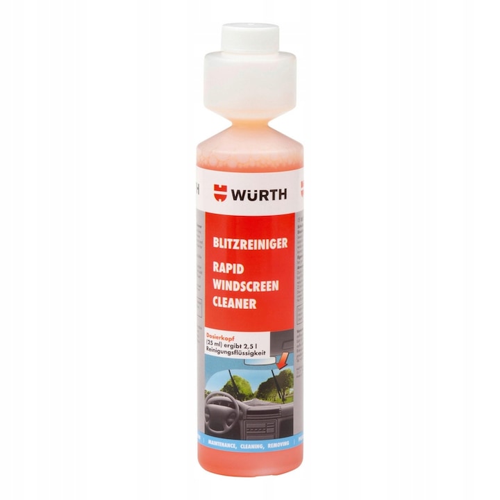 Lichid de spalare parbriz Wurth, concentrat, vara, 250 ml
