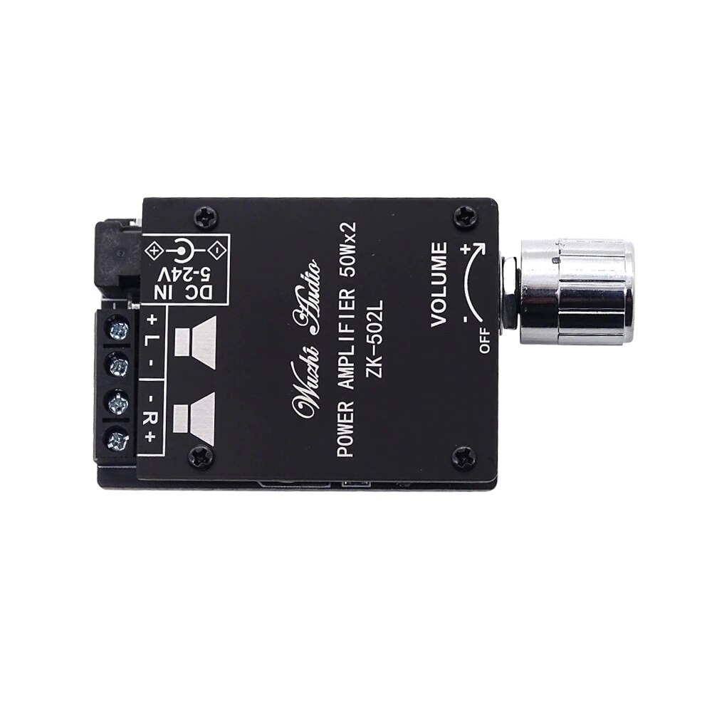Amplificator stereo HiFi ZK-502L, Bluetooth 5.0, 2*50 W, 2-24 v - eMAG.ro