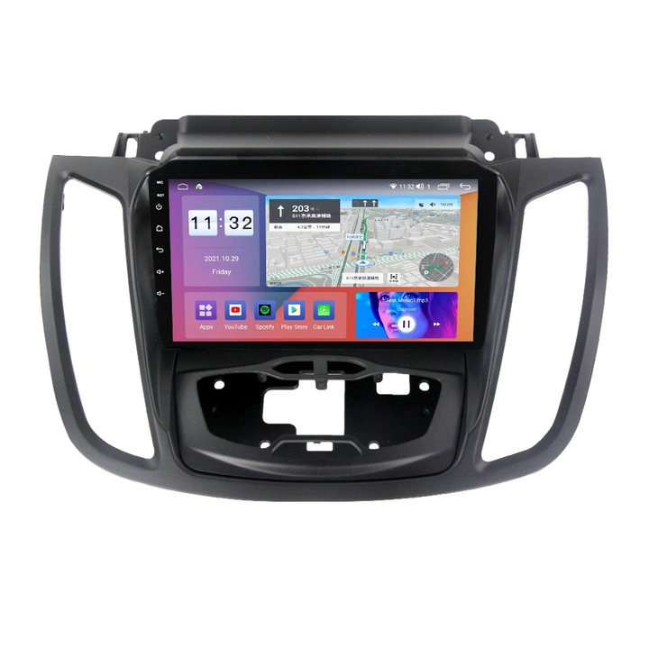 Navigatie Ford Kuga 2 din 2012 - 2019, Android, Display 9 inch, 2GB RAM +32 GB ROM, Internet, 4G, Aplicatii, Waze, Wi Fi, Usb, Bluetooth