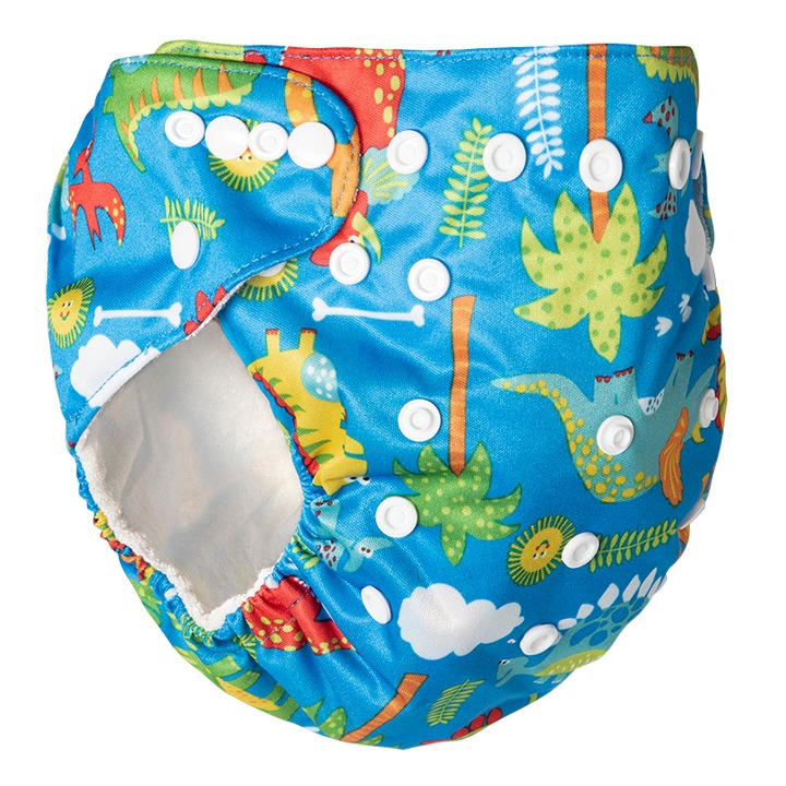 Scutec textil refolosibil reglabil bambus Alvababy Jurassic