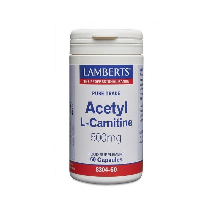 Supliment alimentar, Lamberts, Acetil L-Carnitina, 500 mg, 60 capsule