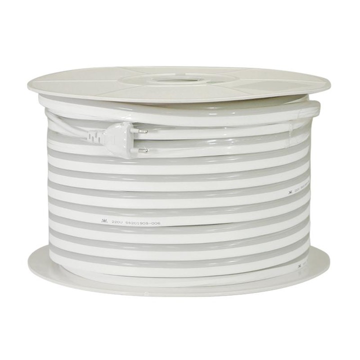 Furtun LED Neon Flex 220V, 8W/m, Lumina Albastra