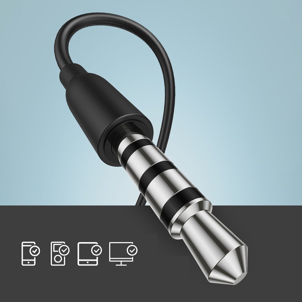 Casti in ear cu microfon, Jack 3.5 mm, Deep bass boost, Negru, HUR-BBL6427