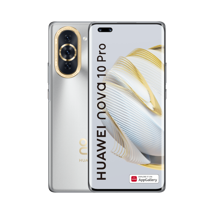 Telefon mobil Huawei Nova 10 Pro, Dual SIM, 8GB RAM, 256GB, 4G, Starry Silver
