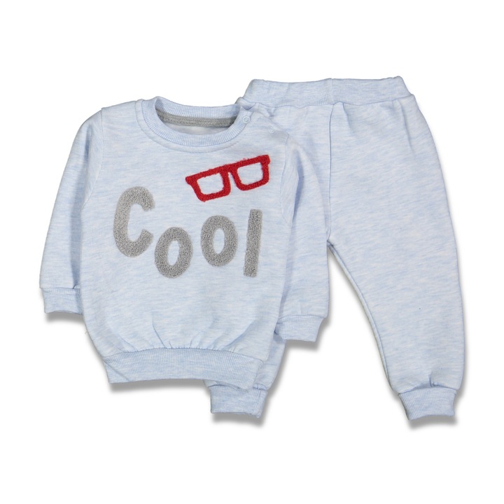 Set compleu copii Cool, Motat, Bumbac, Albastru deschis