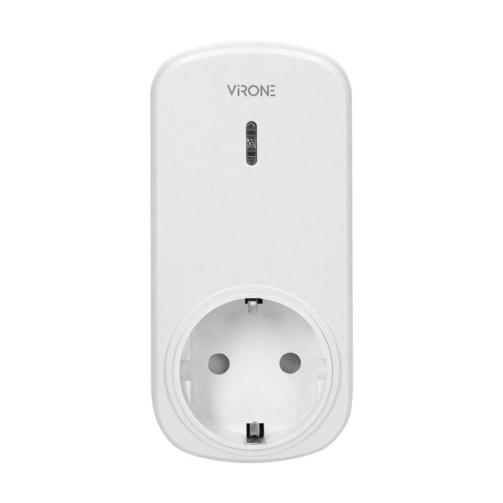 VIRONE RS-5GS безжичен контакт, 1000W, шуко, IP20, дистанционно управление, бял
