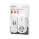 VIRONE RS-5GS безжичен контакт, 1000W, шуко, IP20, дистанционно управление, бял