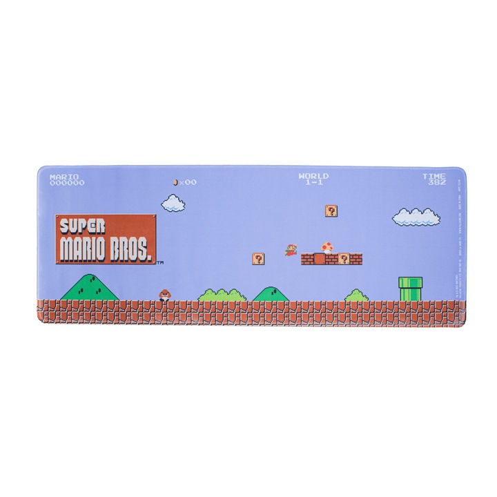 Подложка за мишка, Super Mario Bros, професионална, игрална и настолна, неплъзгащ се XL модел, водоустойчив, 80x30 см