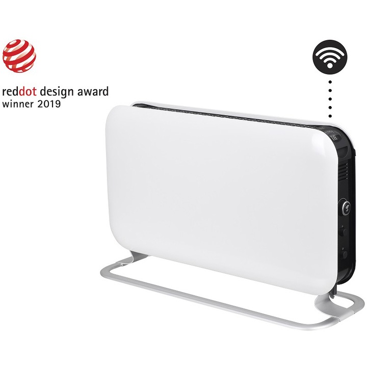 Подов конвектор Mill CO1200WIFI3, 1200 W, Wi-Fi, приложение Millheat, Bluetooth, LED дисплей, термостат, 25 кв.м., бял