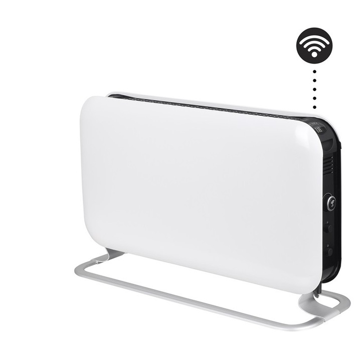 Mill WIFI intelligens mobil konvektor, 1200W fehér acél oldallapokkal