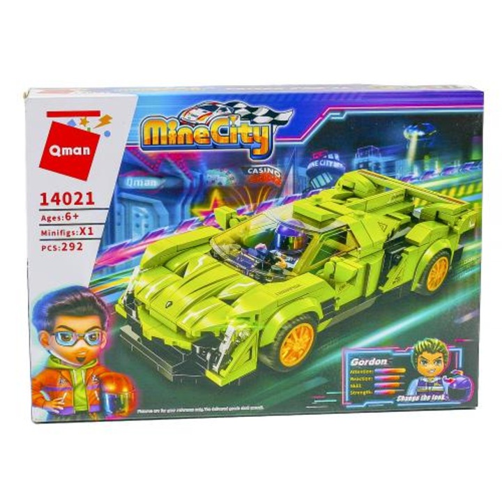 Set constructie, Qman, MineCity, Poison VNO-12 Car, 292 piese