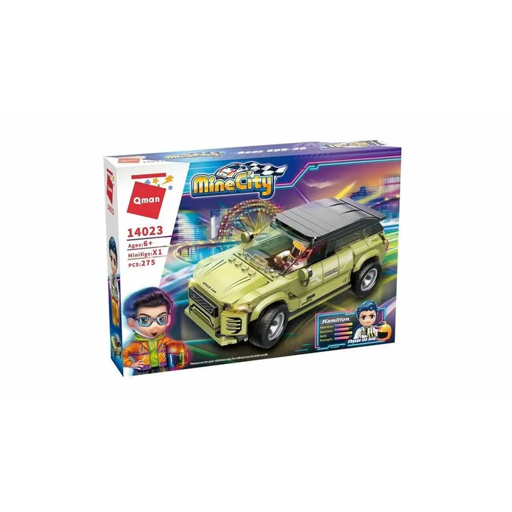 Set constructie, Qman, MineCity, Roar suv-38 Car, 275 piese