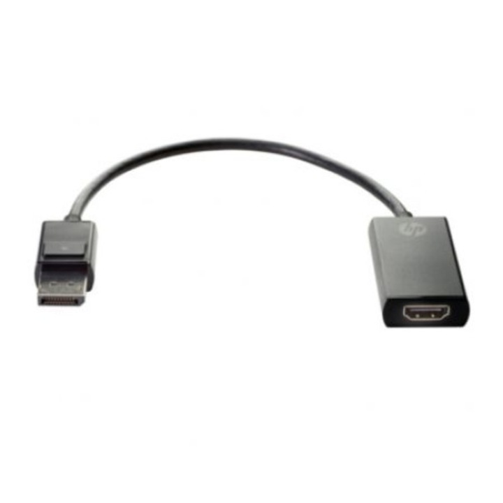 HP 2JA63AA adapter, DP dugasz-HDMI aljzat adapter, fekete