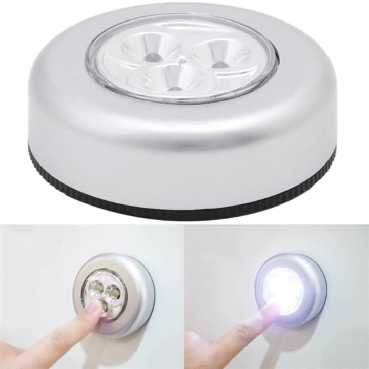 Lámpa Digital One SP00485, érintéssel, Kis helyiségekhez stb., 3 battal működik. 3A, ragasztó