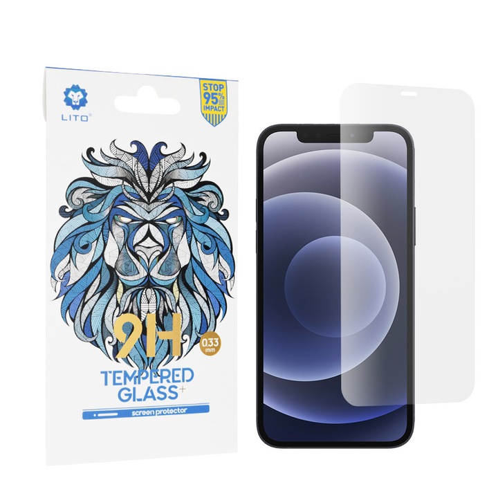 Folie de protectie pentru iPhone 12 / iPhone 12 Pro, Lito, transparenta