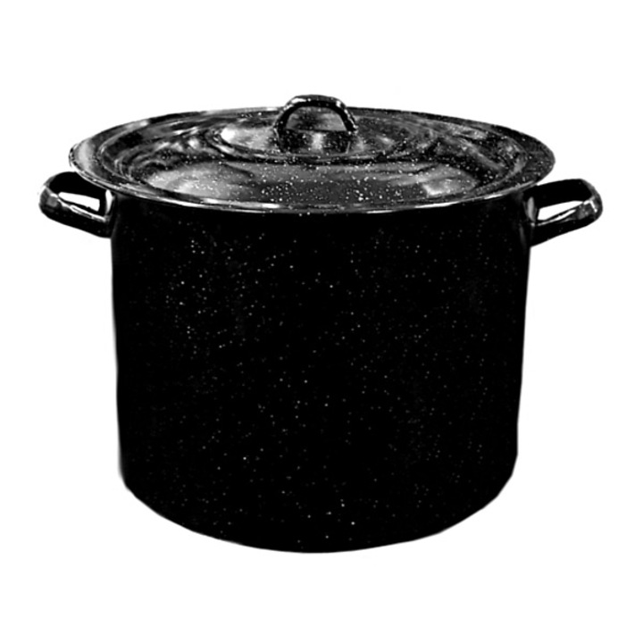 Емайлиран казанMira N, ф32 см., 35 л., черен