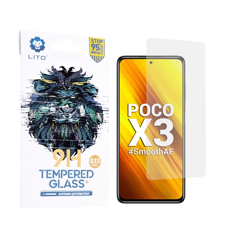 Xiaomi Poco X3/Poco X3 NFC/Poco X3 Pro fólia, Biztonságos üveg, Átlátszó