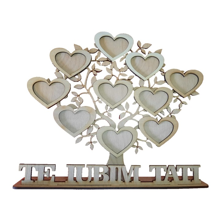 Decoratiune Cadou, Tata, Personalizata, Lemn, 37x32cm DCTS004