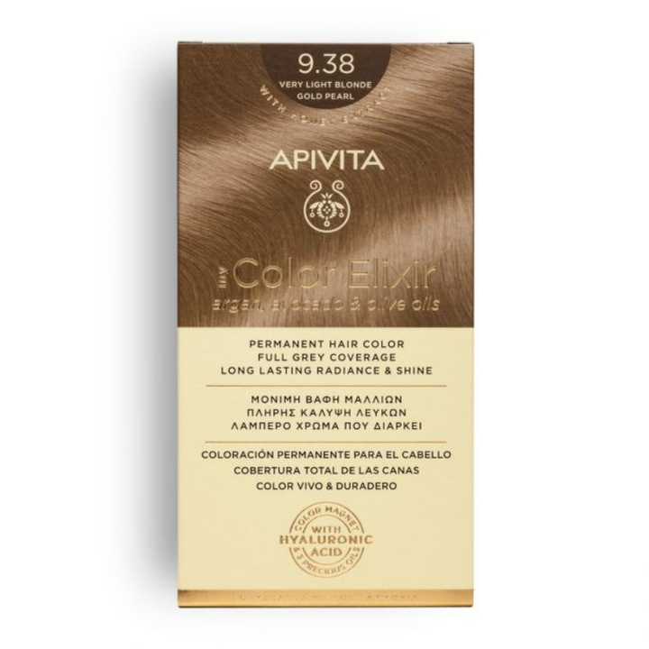 Боя за коса Apivita My Color Elixir много светлозлатисто перлено русо N9.38