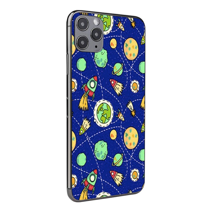 Folie Skin Back за Apple Iphone 15 Pro, Cosmic Space Design, High Grip, Пълна защита, Уникален външен вид, Цяло лепило, Лесен монтаж, Многоцветен