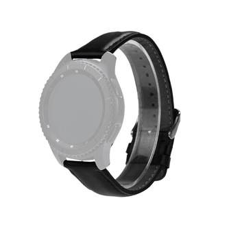Curea din piele neagra compatibila cu Samsung Gear S3 si Vector Luna / Meridian+doua telescoape Quick Release de rezerva incluse in pachet,latime prindere 22mm Curea din piele neagra compatibila cu Samsung Gear S3 si Vector Luna / Meridian+doua telescoape Quick Release de rezerva incluse in pachet,latime prindere 22mm
