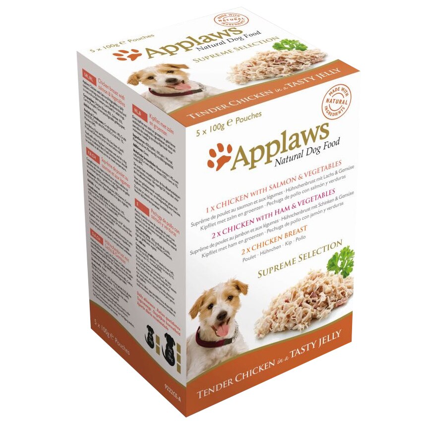 Hrana umeda pentru caini Applaws, Selectie Supreme, 5x100g