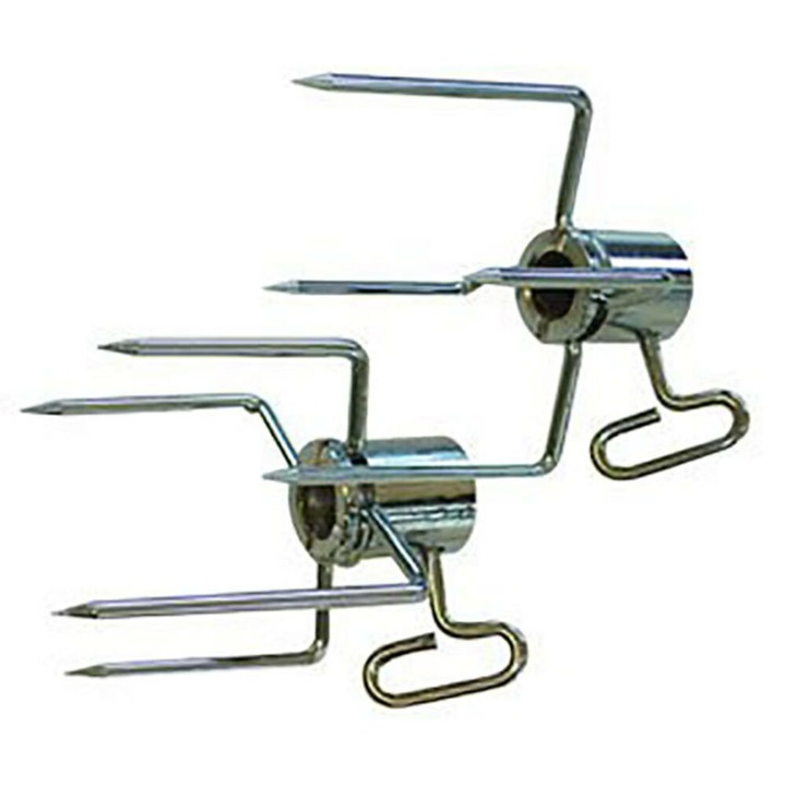 Set 2 Furculite rotisor, Napoleon, Argintiu