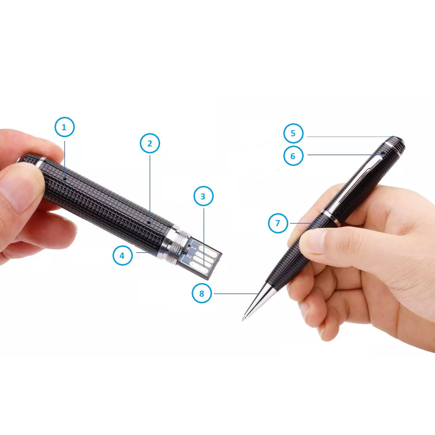 Pen Spy Camera 1080 HD és mikrofon, audiovideo rögzítés