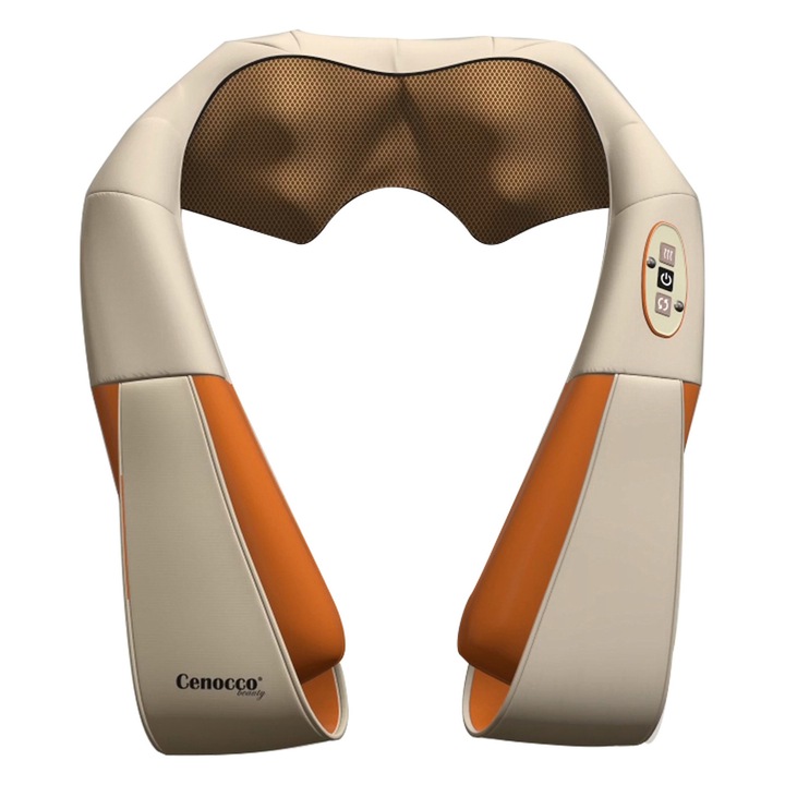 Aparat pentru masaj, zona cervicala, spate, picioare, mana, bej, Cenocco, CC-9042