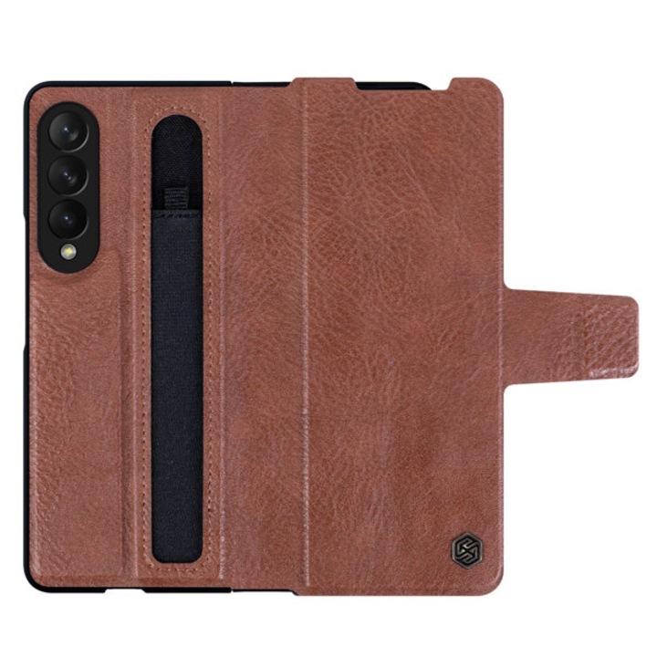 Калъф Nillkin Aoge Leather Genuine за Samsung Galaxy Z Fold 3, Brown