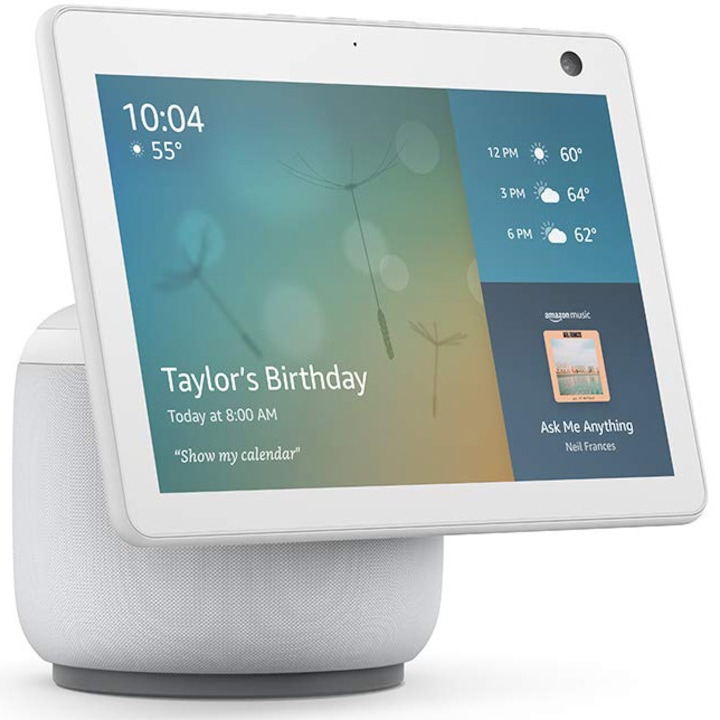 Boxa intelgenta Amazon Echo Show 10 (3rd Gen), 10.1" Touchscreen, Camera 13 MP, Bluetooth, Wi-Fi, Alb