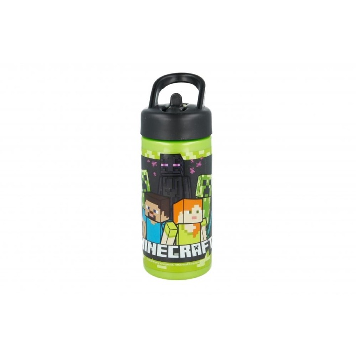 Minecraft kulacs, sportpalack 400 ml, Sokszínű