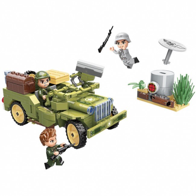 Конструктор, Qman, Combat Zone, Нападение с джип, 264 части - eMAG.bg